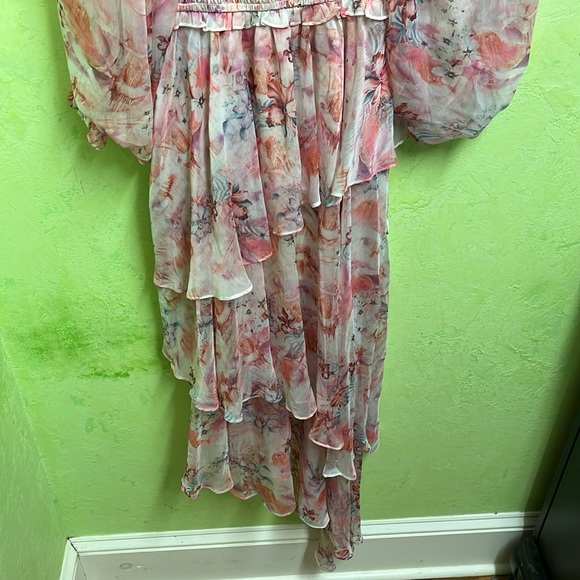 Elliott Astrid Floral Dress Asymmetrical Formal Maxi Midi - Picture 4 of 10